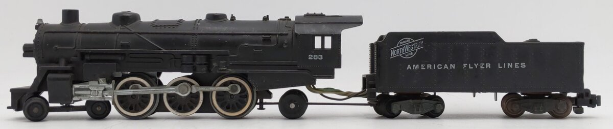 American Flyer 283 S Vintage C&NW 4-6-2 Pacific Steam Locomotive & Tender VG