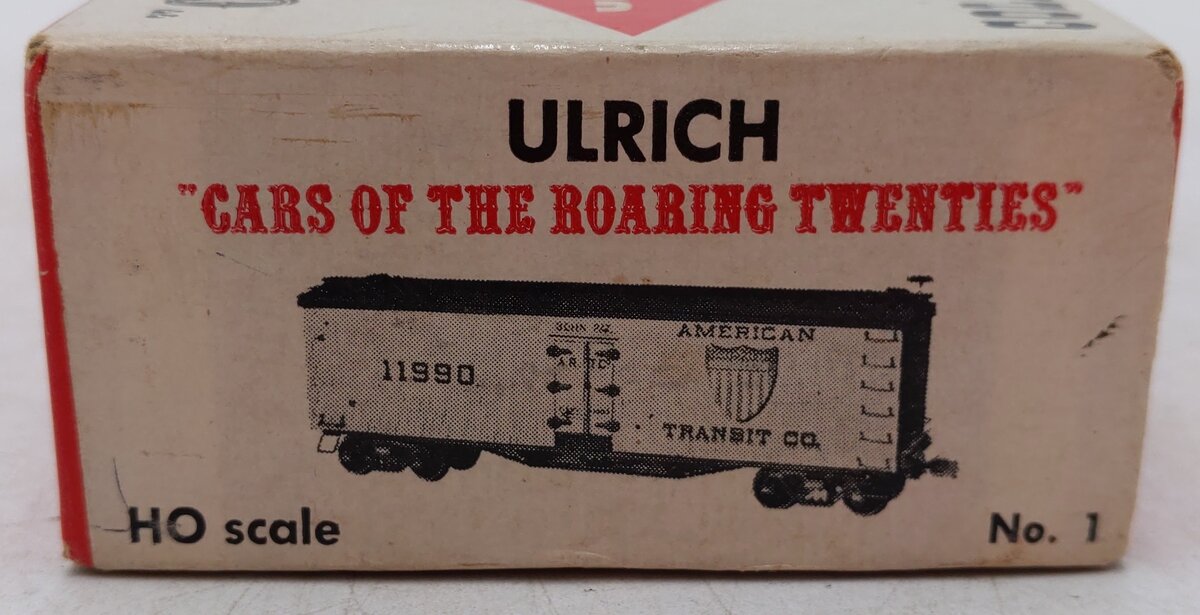 Ulrich 1 HO American Transport Co. Reefer Car #21596 EX/Box