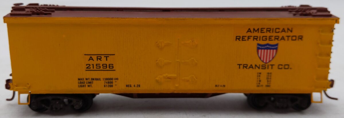 Ulrich 1 HO American Transport Co. Reefer Car #21596 EX/Box