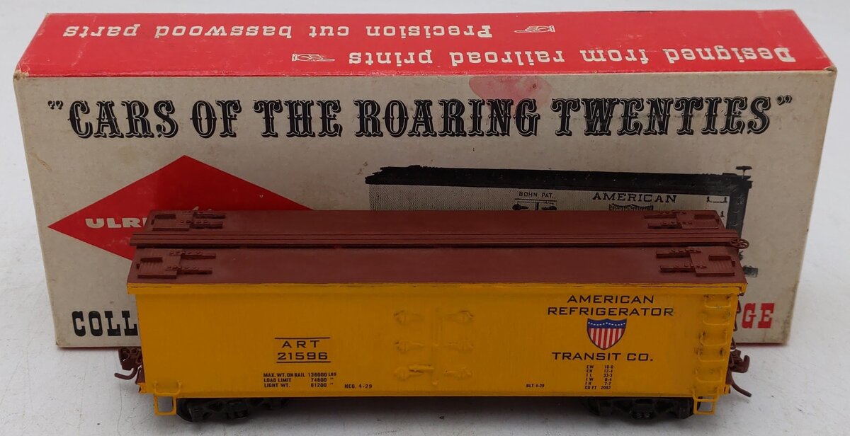 Ulrich 1 HO American Transport Co. Reefer Car #21596 EX/Box
