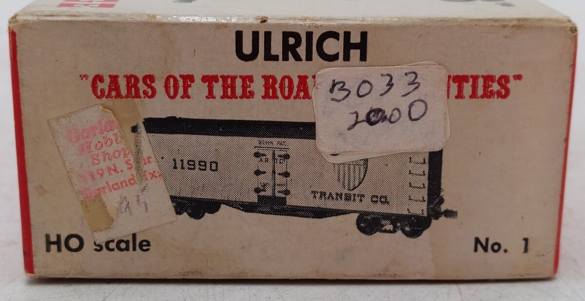 Ulrich 1 HO American Transport Co. Reefer Car #21596 EX/Box