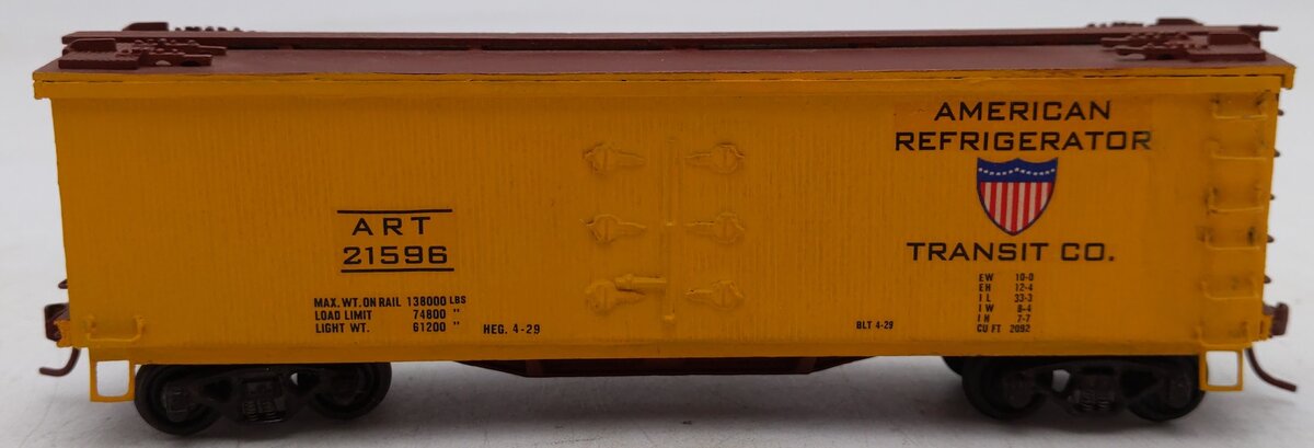 Ulrich 1 HO American Transport Co. Reefer Car #21596 EX/Box