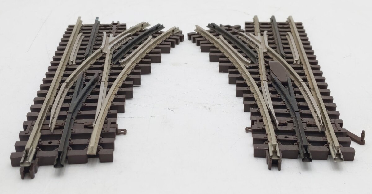 Atlas 6075/6076 O Gauge 3-Rail Left/Right Hand Switch Pair [2] VG