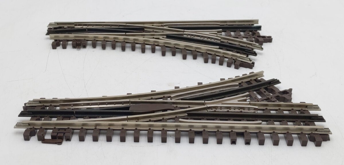 Atlas 6075/6076 O Gauge 3-Rail Left/Right Hand Switch Pair [2] VG