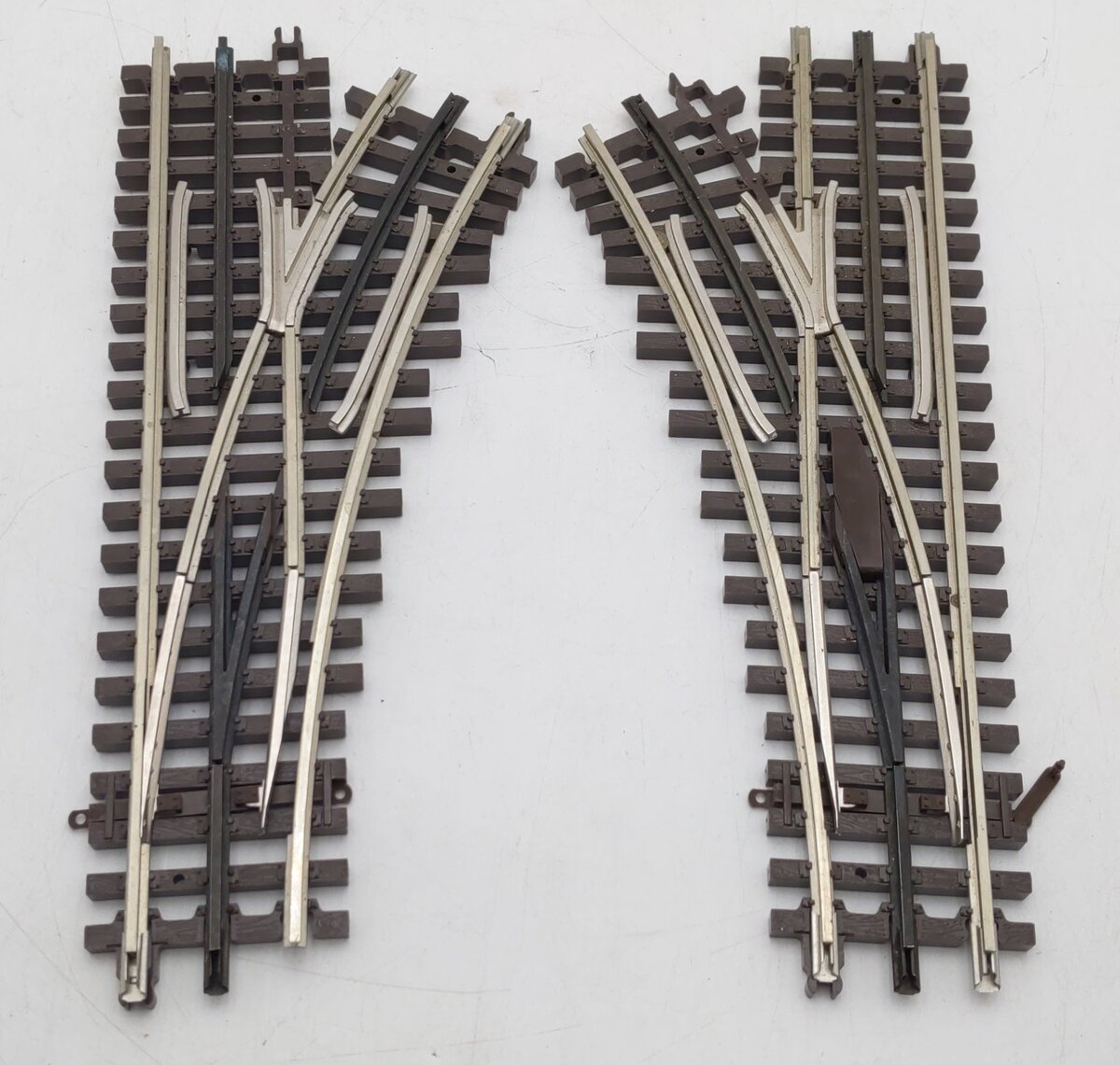 Atlas 6075/6076 O Gauge 3-Rail Left/Right Hand Switch Pair [2] VG