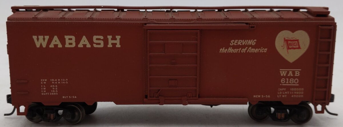 Kar-Line 160 HO Scale Wabash Boxcar #6180 EX/Box