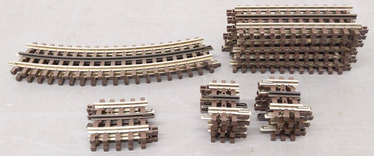 Atlas O Gauge Straight And Curved Track Sections [18] VG