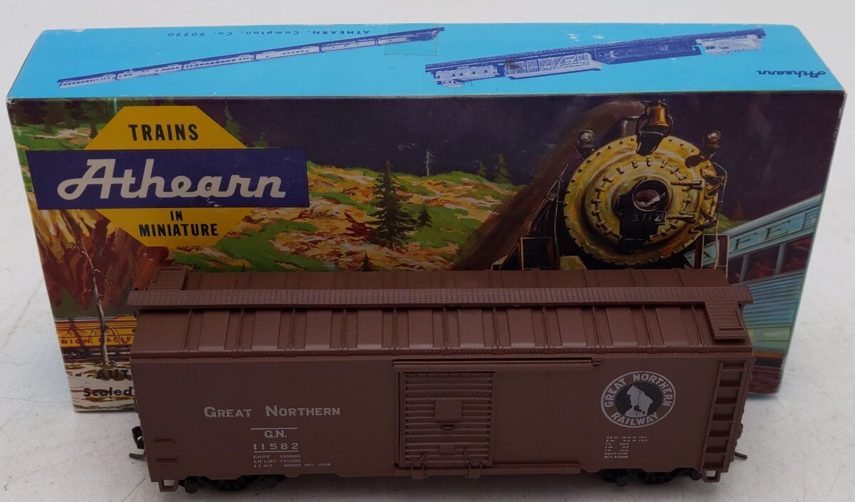 Athearn 5007 HO Great Northern 40' AAR Boxcar #11582 VG