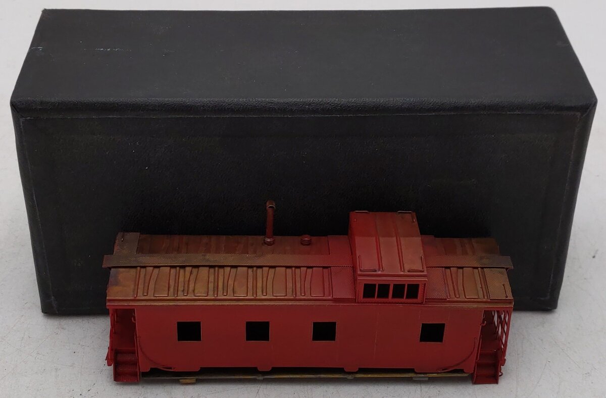 Hallmark Models HO Scale BRASS Red Painted Caboose/Box