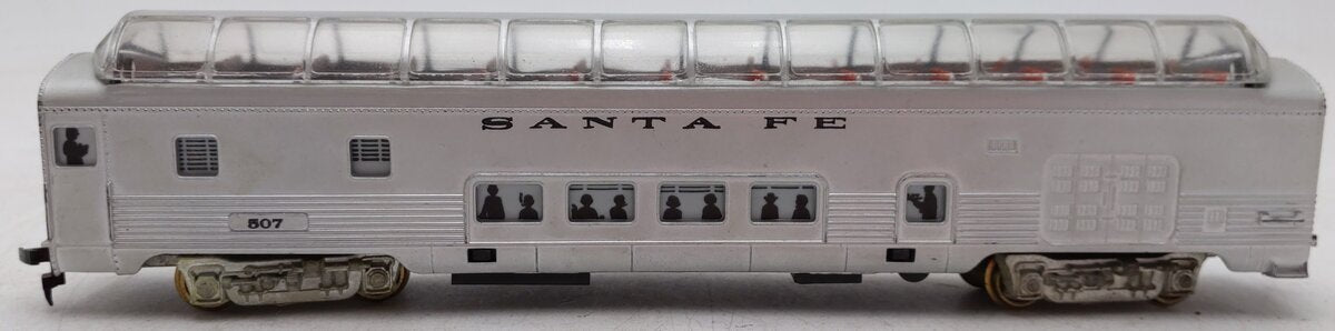 Athearn HO Santa Fe Dome Passenger Car #507 -Assembled VG/Box