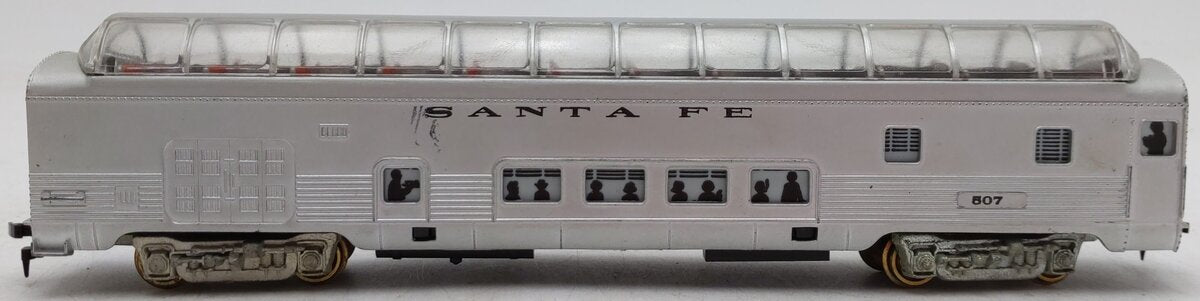 Athearn HO Santa Fe Dome Passenger Car #507 -Assembled VG/Box