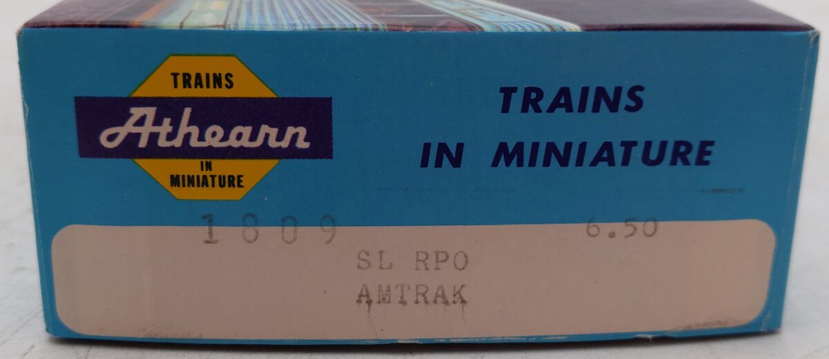 Athearn 1809 HO Scale Amtrak Streamline RPO Car #9987 VG/Box