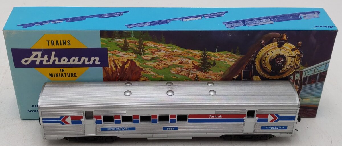 Athearn 1809 HO Scale Amtrak Streamline RPO Car #9987 VG/Box