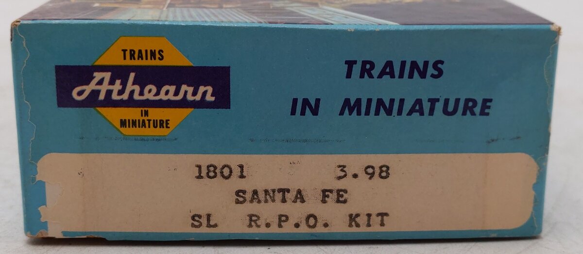 Athearn 1801 HO Scale Santa Fe 72' Streamlined RPO Kit - Assembled VG/Box