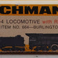 Bachmann 664 HO Burlington Northern 4-8-4 Locomotive w/Realistic Smoke #5601 VG/Box