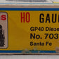 Atlas HO Scale Undercoated Diesel Locomotive VG
