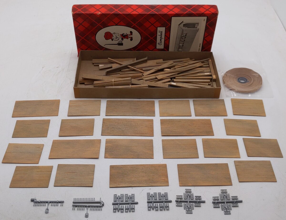 Campbell Scale Models 306 HO Covered Bridge Wood & Plastic Kit VG/Box