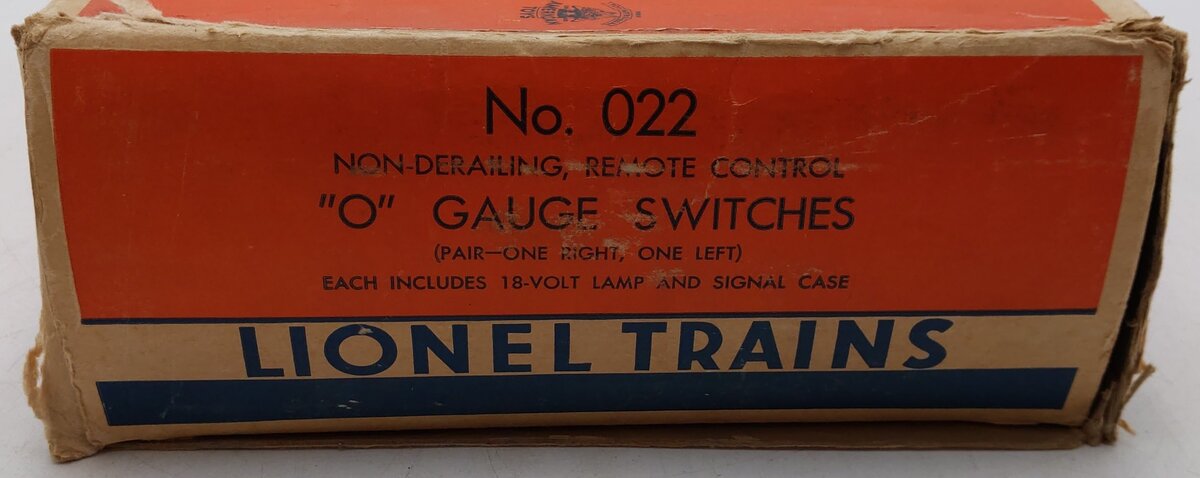 Lionel O22 Vintage O Left-Hand & Right-Hand Electric Remote Switches [3] VG