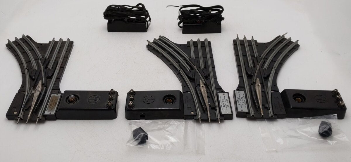 Lionel O22 Vintage O Left-Hand & Right-Hand Electric Remote Switches [3] VG