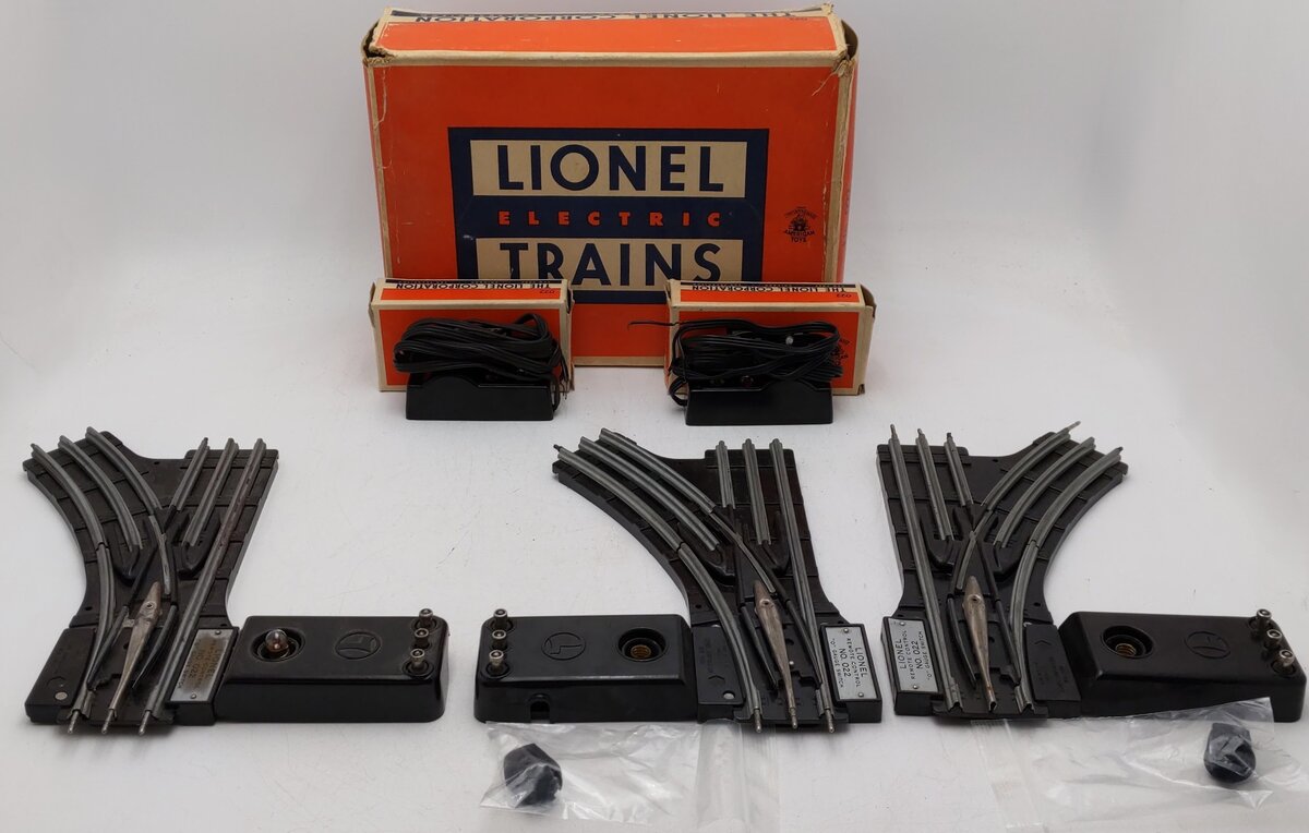 Lionel O22 Vintage O Left-Hand & Right-Hand Electric Remote Switches [3] VG