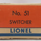 Lionel 51 Vintage O Navy Yard Turbine Powered Diesel Switcher VG/Box