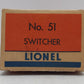 Lionel 51 Vintage O Navy Yard Turbine Powered Diesel Switcher EX/Box