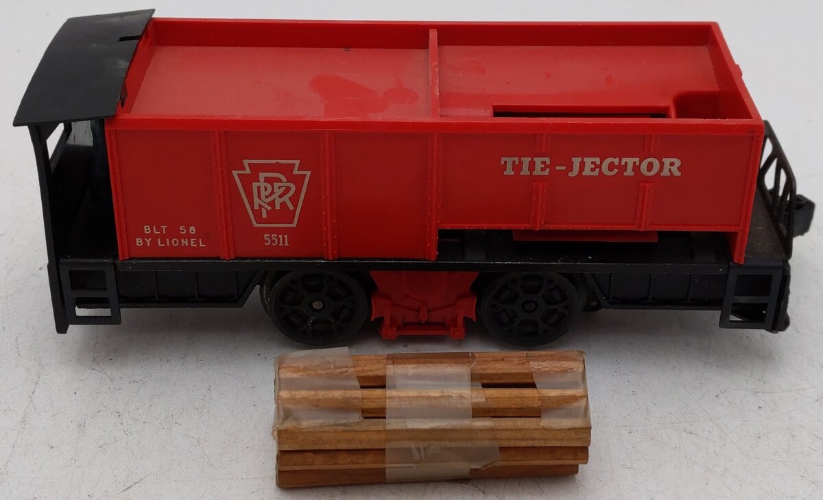 Lionel 55 Vintage O Gauge Postwar Pennsylvania Railroad Operating Tie-Jector Car VG/Box