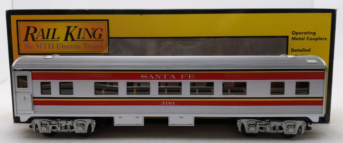 MTH 30-6102 O Gauge Santa Fe Coach Passenger Car #3161 EX/Box