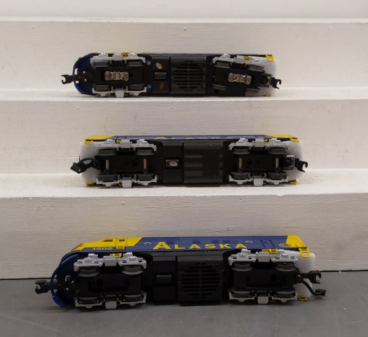 MTH 30-2715-1 Alaska F-3 ABA Diesel Engine Set w/Proto-Sound 2.0 #1500/1501/1502 VG/Box
