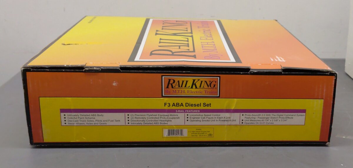 MTH 30-2715-1 Alaska F-3 ABA Diesel Engine Set w/Proto-Sound 2.0 #1500/1501/1502 VG/Box