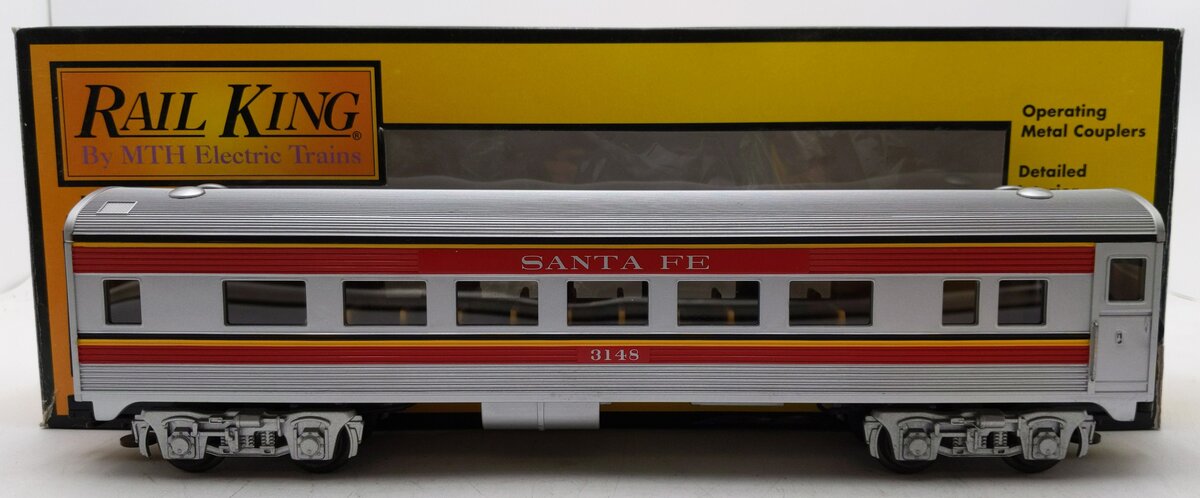 MTH 30-6103-2 O Gauge Santa Fe Streamlined Coach Car #3148 EX/Box