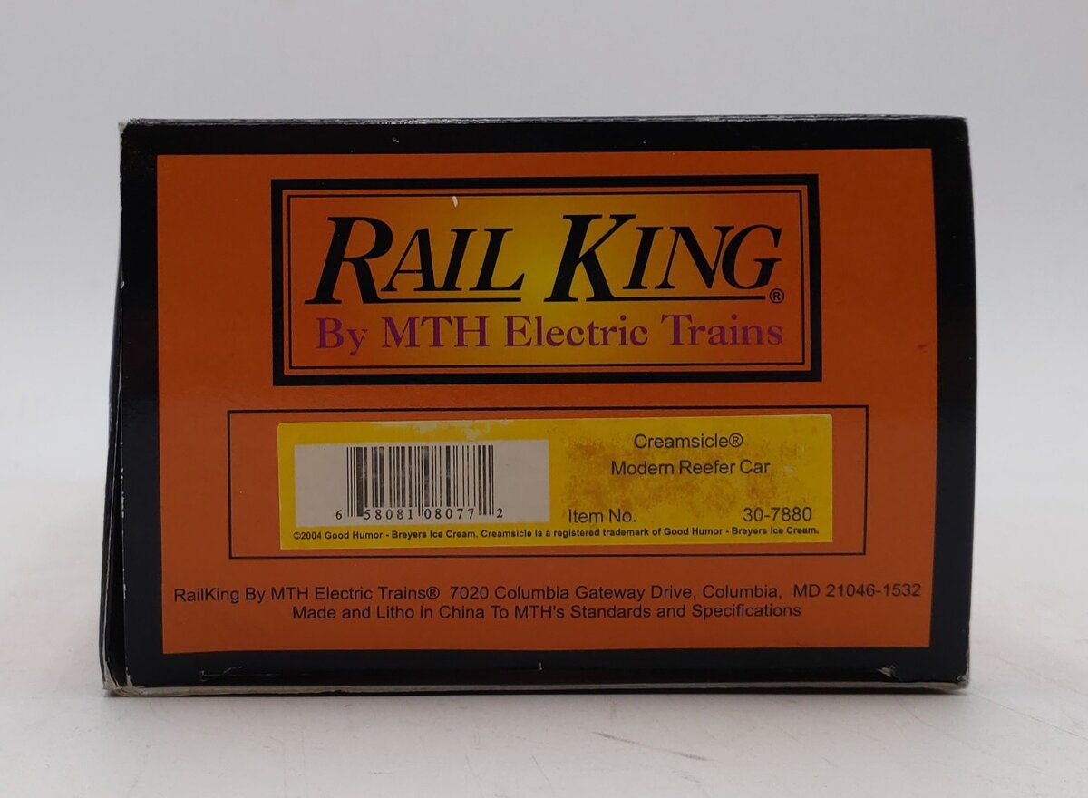 MTH 30-7880 O Gauge Creamsicle® Modern Refrigerator Car NIB