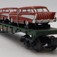 MTH 30-8310 O Gauge Reading Die-Cast Flatcar w/2 '57 Chevy Nomads NIB