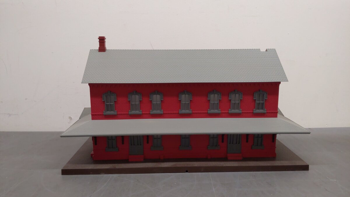 MTH 30-9014 Red Stone Passenger Station (No Platforms) VG/Box