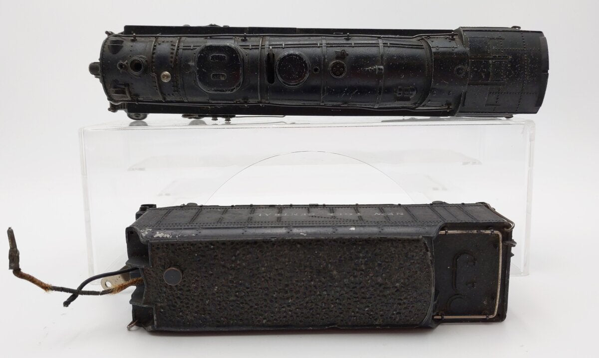 American Flyer 322 Vintage S Scale NYC 4-6-4 Hudson Steam Locomotive & Tender VG