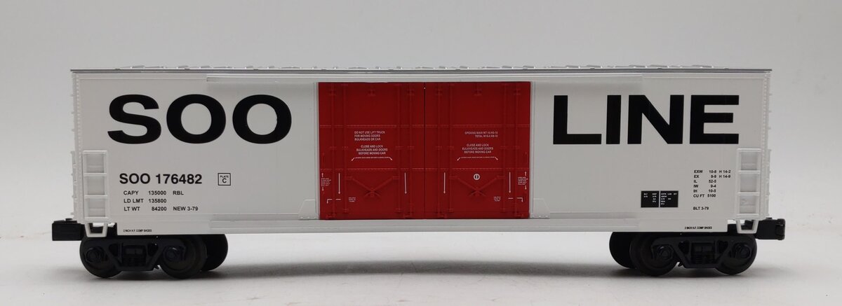 MTH 30-74526 SOO Line 50' Double Door Plugged Boxcar
