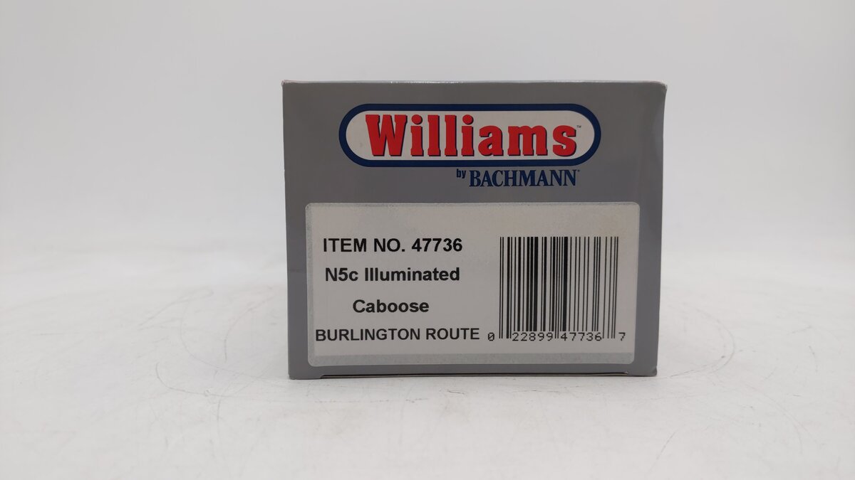 Williams 47736 CB&Q Burlington Route N5C Porthole Caboose #37864 EX/Box
