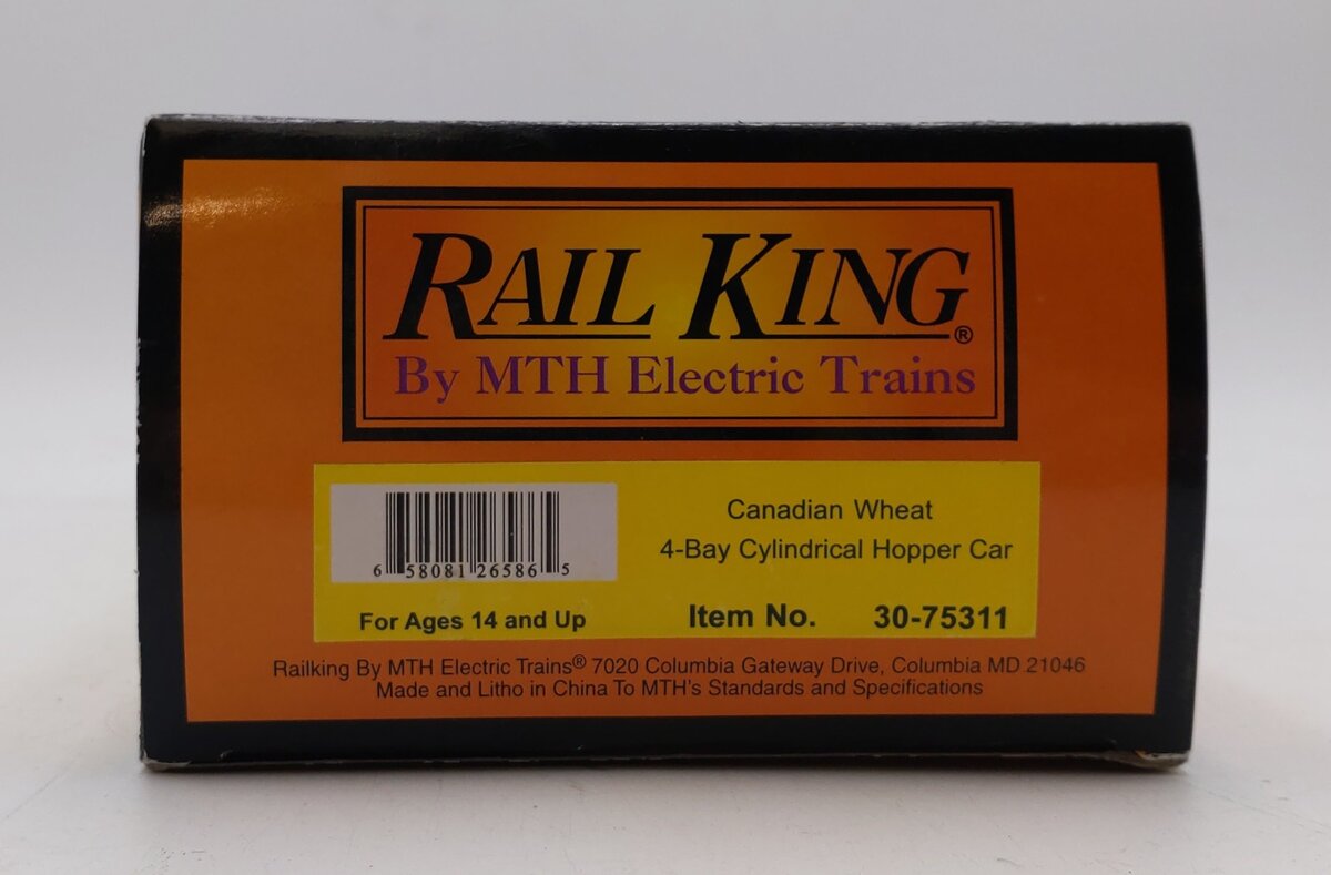 MTH 30-75311 Canadian Wheat 4-Bay Cylindrical Hopper NIB