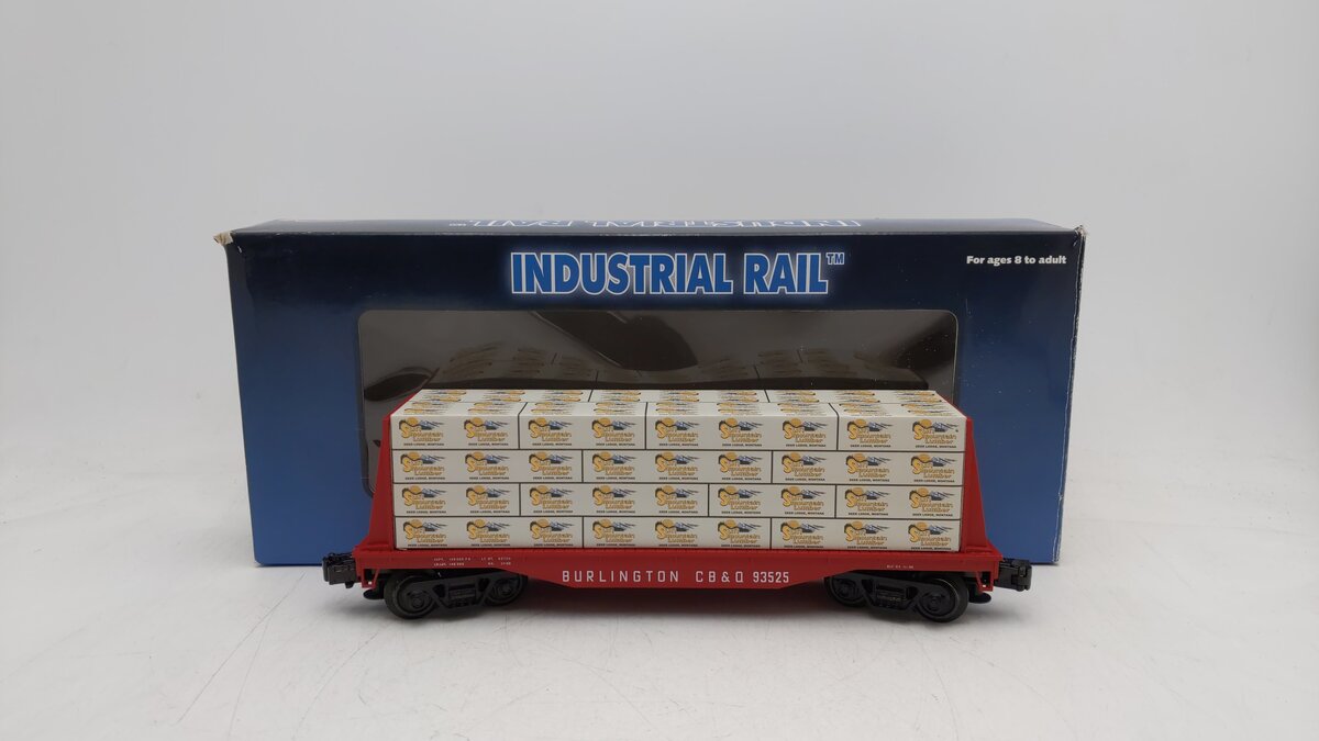 Industrial Rail 1004101 Burlington Northern Flatcar w/Lumber Load #93536
