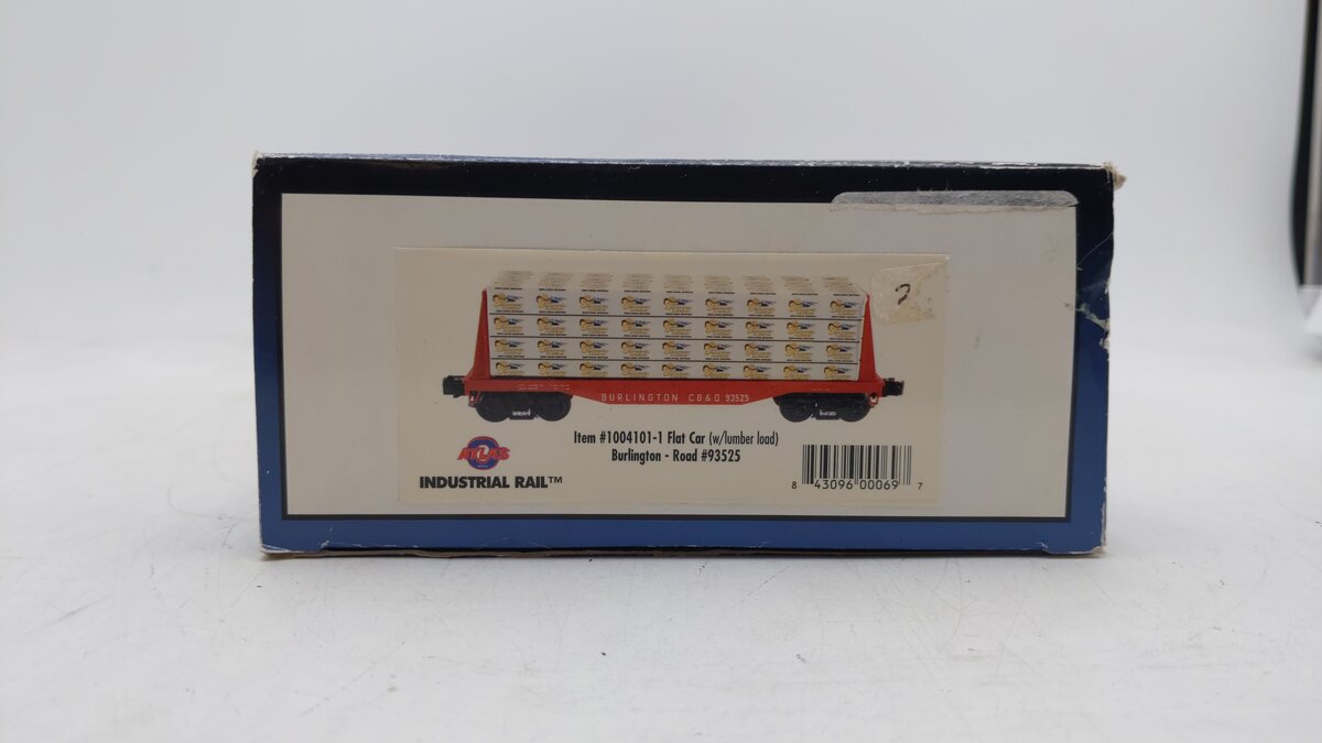 Industrial Rail 1004101 Burlington Northern Flatcar w/Lumber Load #93536