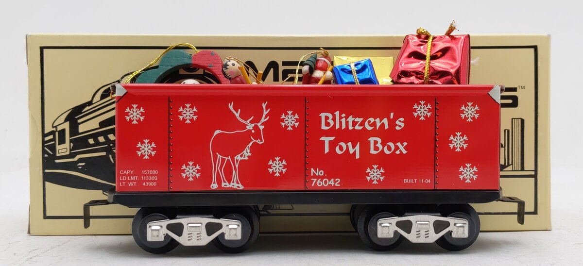 Marx 76042-R O Gauge Blitzen's toy box Gondola w/Present Load #76042 LN/Box