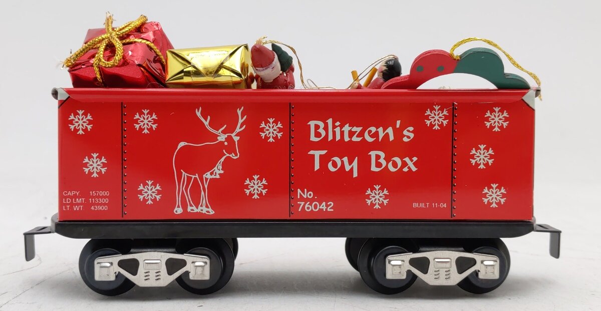 Marx 76042-R O Gauge Blitzen's toy box Gondola w/Present Load #76042 LN/Box