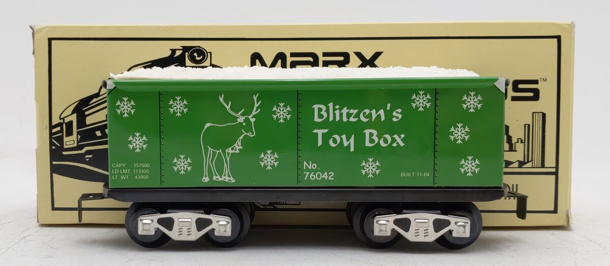Marx 76042-G O Gauge Toy Box Tin Gondola w/Snow Load #76042 EX/Box