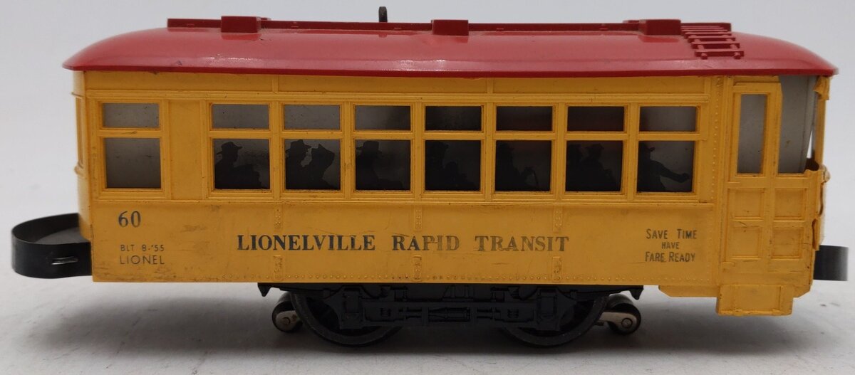 Lionel 60 Vintage O Lionelville Motorized Rapid Transit Trolley VG/Box