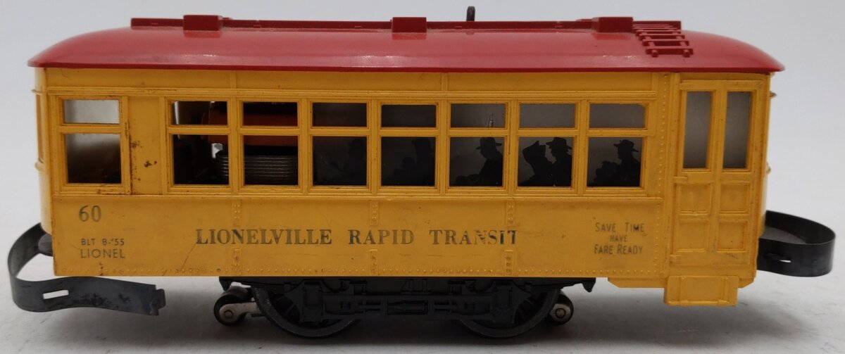 Lionel 60 Vintage O Lionelville Motorized Rapid Transit Trolley VG/Box