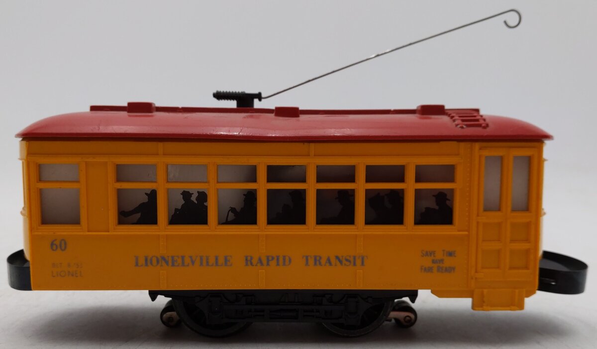 Lionel 60 Vintage O Lionelville Motorized Rapid Transit Trolley VG/Box