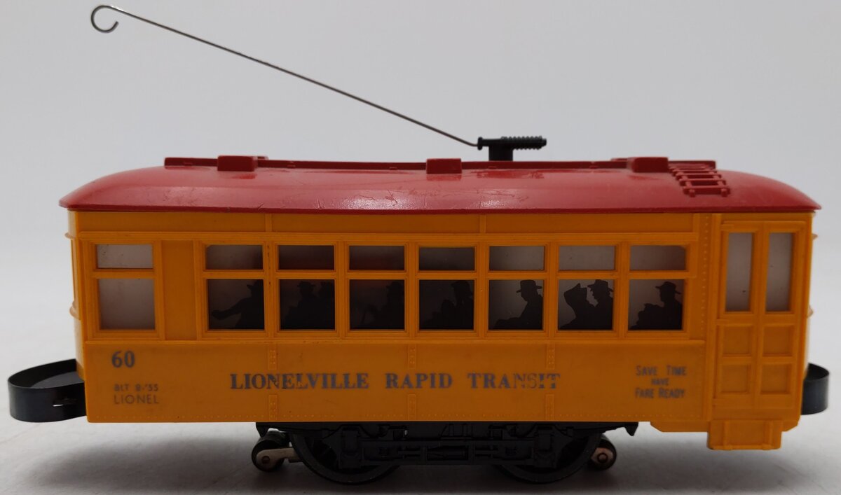 Lionel 60 Vintage O Lionelville Motorized Rapid Transit Trolley VG/Box