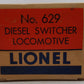 Lionel 629 Vintage O Burlington Powered GE 44-Ton Diesel Switcher VG/Box
