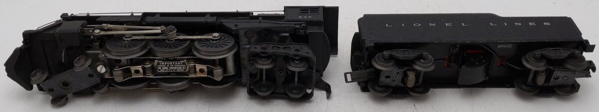 Lionel 646 Vintage O 4-6-4 Die-Cast Steam Locomotive & 2046W Whistle Tender VG/Box