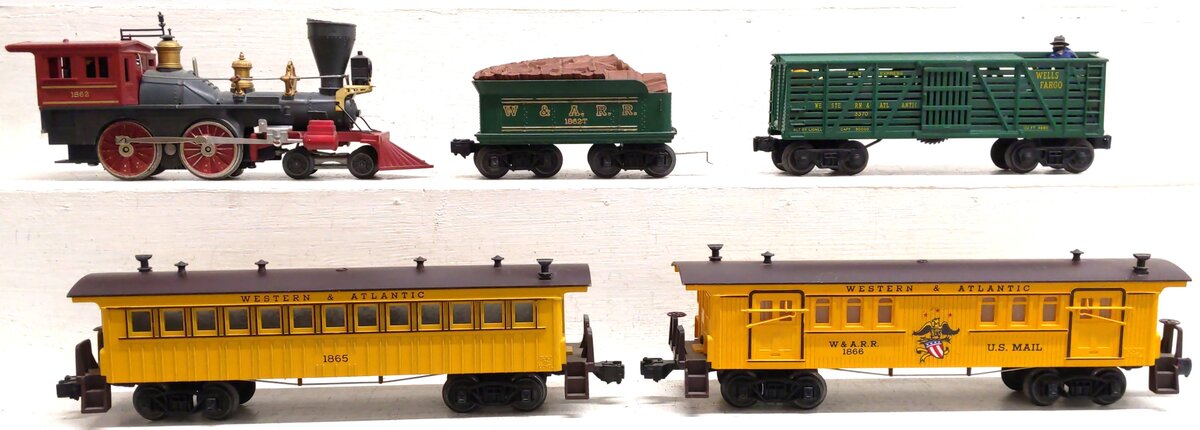 Lionel 1644 Vintage O 1862 Frontier Special Passenger Set w/1862T,3370,1866,1865 VG